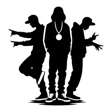 İnsanlar sokakta dans ediyor. vektör illüstrasyonu