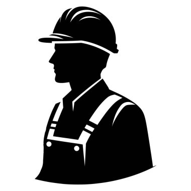 işçi avatar karakter vektör ikonu tasarımı.