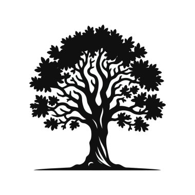 Ağaç simgesi. Ağaç vektör simgesi web için basit örnek