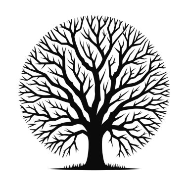 ağaç siluet. vektör çizim