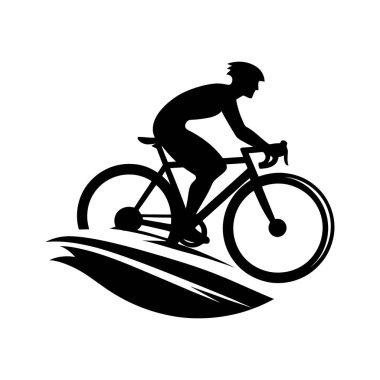 bisiklet sporu siluet simgesi