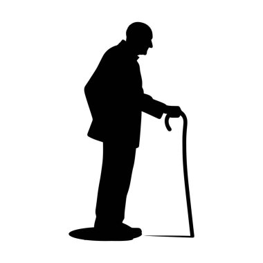 Yaşlı işadamı sokakta yürüyor..