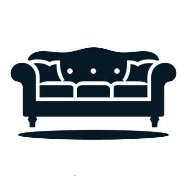 Beyaz arka planda kanepe vektör illüstrasyon