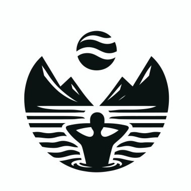 yüzen logo ikonu vektörü