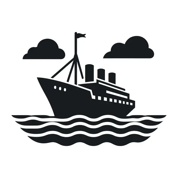 Yolcu gemisi simgesi. Basit örnekleme izole vektör sembolü