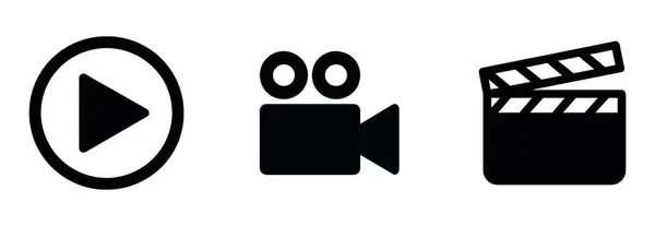 Video kamera simgesi. vektör illüstrasyonu