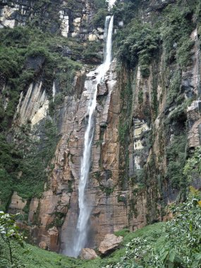 Yumbilla Falls. Peru. Yumbilla Falls is a waterfall located in the northern Peruvian region of Amazonas. It is considered the world's fifth tallest waterfall, with 895 m (2,938 ft) high. clipart