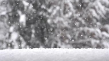 Kar taneleri yavaş çekimde düşüyor. Gökten yağan kar tanelerinin narin ve büyülü inişi. Kamera, yavaşça aşağı doğru sürüklenirken karmaşık bir şekilde tasarlanmış pullara odaklanıyor. Her biri eşsiz ve güzel detaylandırılmış..