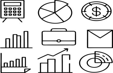 Temel İş Simgesi: Profesyonel Projeler, Modern İş Simgeleri Şık ve Profesyonel Grafikler, Kapsamlı İş İkonası Paketi Sunumlar ve Web siteleri için İdeal, Yüksek Kaliteli İş Simgesi Pazarlama ve Markalaştırma için Mükemmel