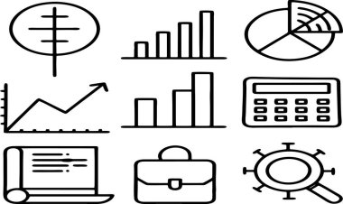 Temel İş Simgesi: Profesyonel Projeler, Modern İş Simgeleri Şık ve Profesyonel Grafikler, Kapsamlı İş İkonası Paketi Sunumlar ve Web siteleri için İdeal, Yüksek Kaliteli İş Simgesi Pazarlama ve Markalaştırma için Mükemmel