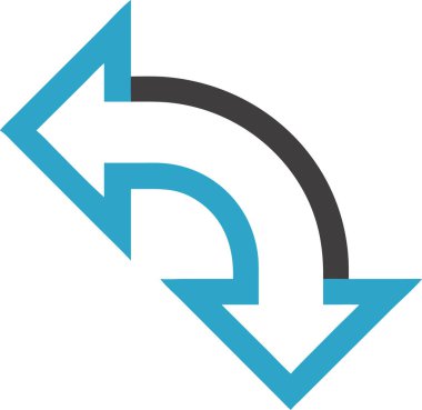 Modern Tasarımda Kalın Oklar ve Eğri Çizgilerle Ters Yön ve Dönüşümsel İşlemlerin İki Yönlü A Görsel Temsil