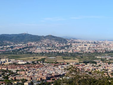 Hermitage 'ın tepesinden Barcelona' nın manzarası.