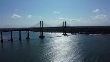 Newton Navarro Köprüsü 'nden Natal şehrinin hava görüntüsü..