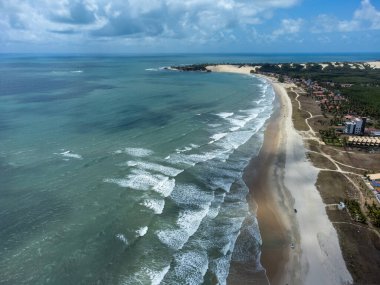 Brezilya plajının insansız hava aracı görüntüsü