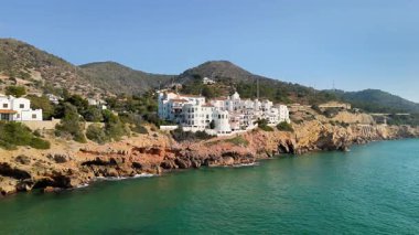 Sitges, Barcelona 'nın güzel hava manzarası