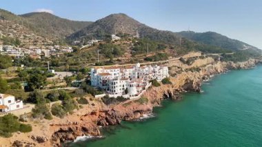 Sitges, Barcelona 'nın güzel hava manzarası