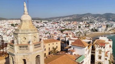 Sitges, Barcelona 'nın güzel hava manzarası