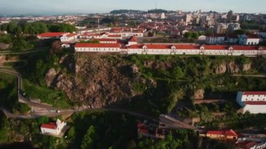 Porto 'daki Douro Nehri Bankasının Hava Görüntüsü