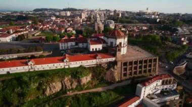 Porto 'daki Douro Nehri Bankasının Hava Görüntüsü