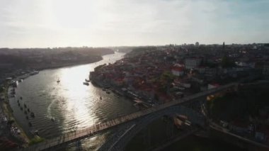Douro Nehri, Dom Luis Köprüsü ve Porto Havacılık Manzarası
