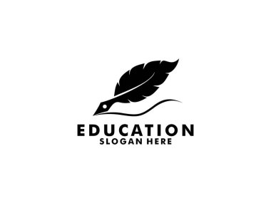 eğitim logosu tasarımı, vektör illüstrasyonu