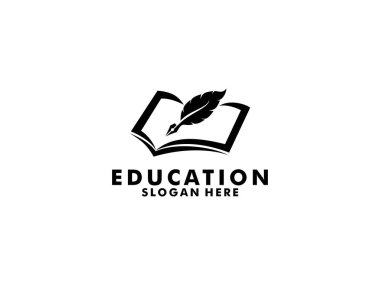 eğitim logosu tasarımı, vektör illüstrasyonu
