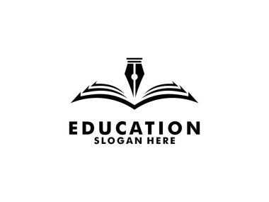 eğitim logosu tasarımı, vektör illüstrasyonu