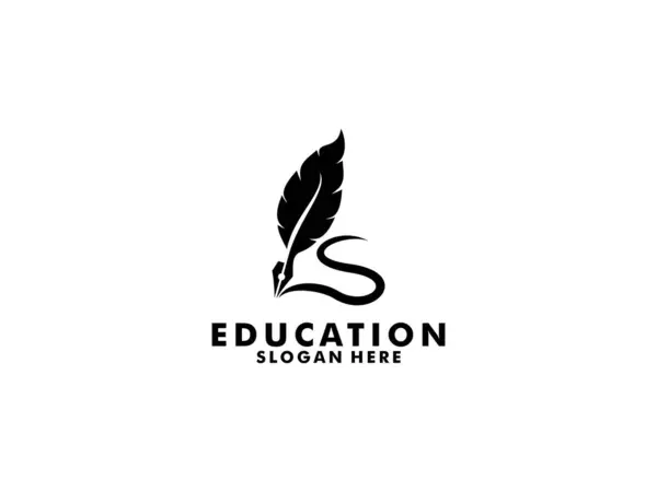 eğitim logosu tasarımı, vektör illüstrasyonu