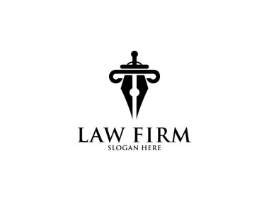 Hukuk firması logo tasarım şablonu
