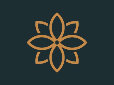 Soyut zarif ağaç yaprağı logo ikonu vektör tasarımı. Evrensel yaratıcı prim sembolü. Zarif mücevher butik vektör işareti.