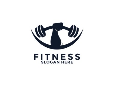 Fitness ve Jimnastik Logosu Tasarım Vektörü