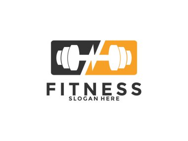 Fitness ve Jimnastik Logosu Tasarım Vektörü