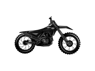 Basit motokros logosu tasarımı, Illustration Motocross logo şablonu