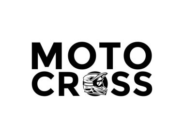 Basit motokros logosu tasarımı, Illustration Motocross logo şablonu