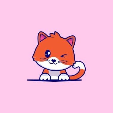 kedi logosu tasarım vektör şablonu