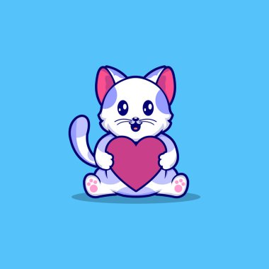 kedi logosu tasarım vektör şablonu