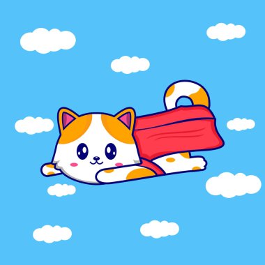 kedi logosu tasarım vektör şablonu