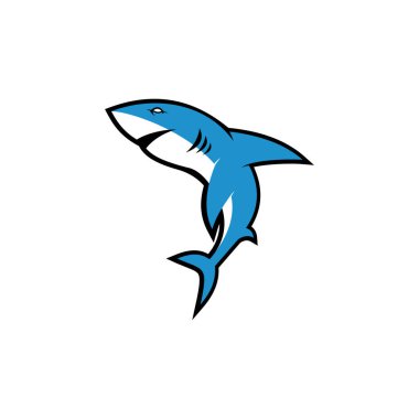 Köpekbalığı logo vektörü, Balık Köpekbalığı Vektörü logo şablonu