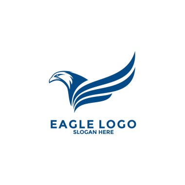 Kartal Kuş Logo Vektör Şablonu. Kartal Logosu Simgesi, İş Logosu Kavramı