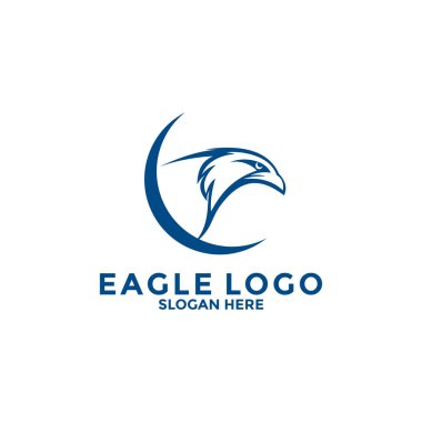 Kartal Kuş Logo Vektör Şablonu. Kartal Logosu Simgesi, İş Logosu Kavramı