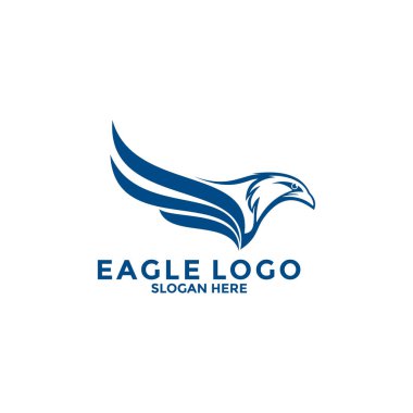 Kartal Kuş Logo Vektör Şablonu. Kartal Logosu Simgesi, İş Logosu Kavramı