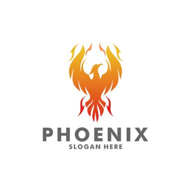 Anka kanadı logosu soyut, lüks ve renkli anka logosu örnekleme şablonu