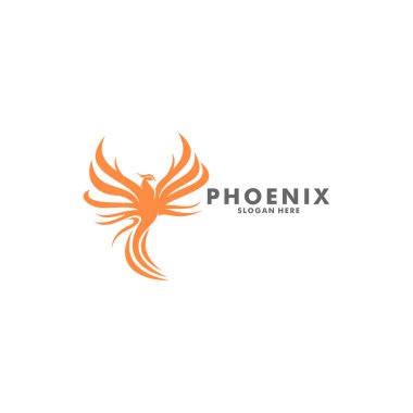 Phoenix kanat logosu soyut, lüks Phoenix logo çizimi şablonu
