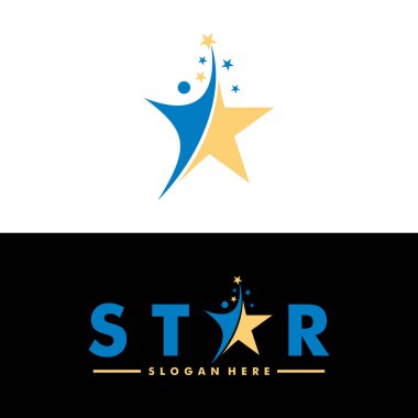 yıldız başarı ortağı vektör logosu, takım logo vektörü