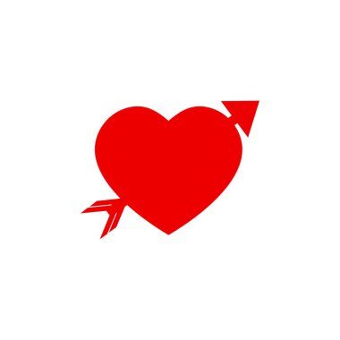 Love Heart Sembol Simgeleri. Aşk Illustration Vektör Kalpleri