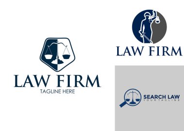 Hukuk firması logo tasarım şablonu