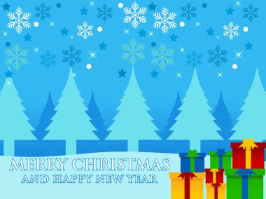 Mutlu noel arkaplanı ve noel unsuru. Vektör illüstrasyonu