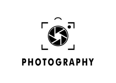 Kamera fotoğraf logosu vektör şablonu