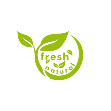 Bitkisel logo vektörü, doğal bitkisel logo dizayn şablonu