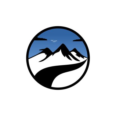 Macera logosu ilhamı. Modern tasarım. Vektör illüstrasyonu kavramı.